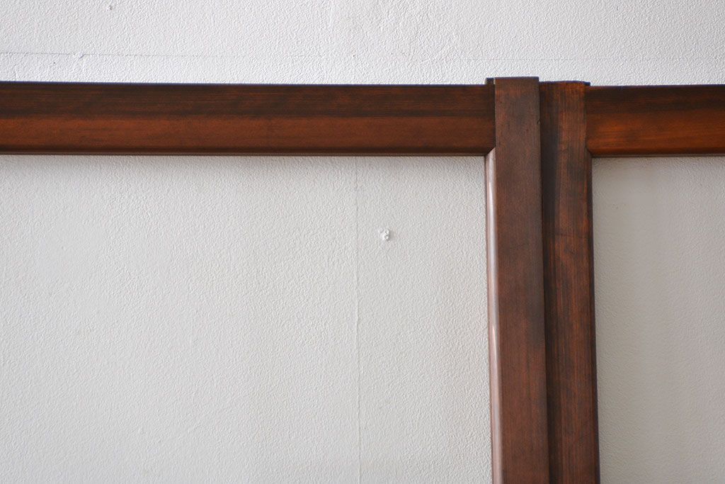 アンティーク　シンブルなガラス戸4枚セット(引き戸、建具)