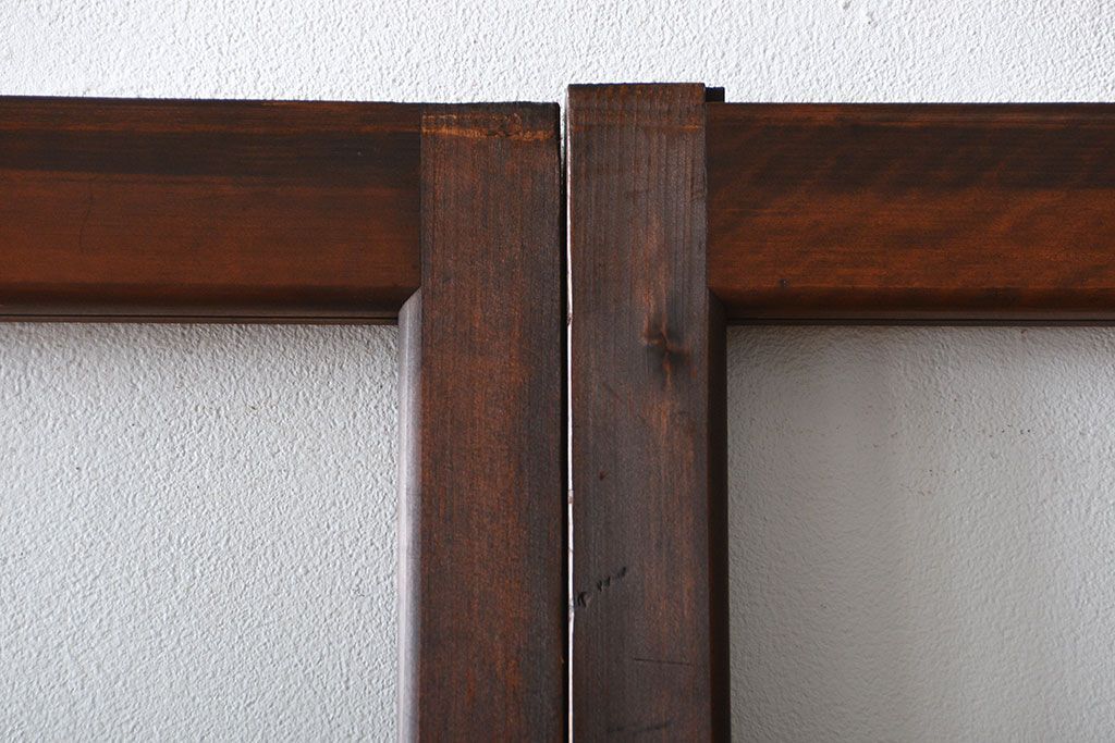 アンティーク　シンブルなガラス戸4枚セット(引き戸、建具)