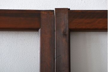 アンティーク　シンブルなガラス戸4枚セット(引き戸、建具)