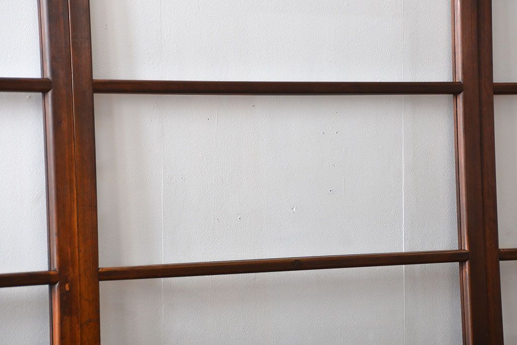 アンティーク　シンブルなガラス戸4枚セット(引き戸、建具)