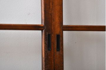 アンティーク　シンブルなガラス戸4枚セット(引き戸、建具)