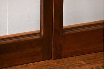 アンティーク　シンブルなガラス戸4枚セット(引き戸、建具)