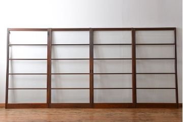 アンティーク　シンブルなガラス戸4枚セット(引き戸、建具)