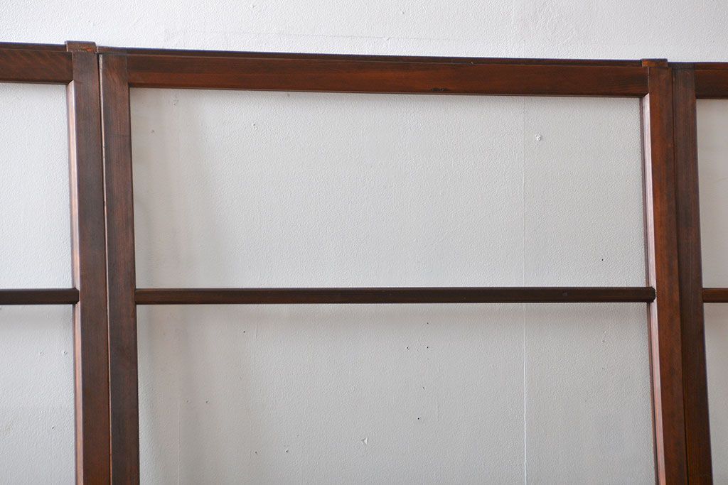 アンティーク　シンブルなガラス戸4枚セット(引き戸、建具)