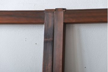 アンティーク　シンブルなガラス戸4枚セット(引き戸、建具)