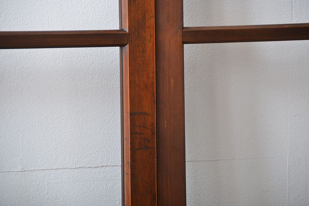 アンティーク　シンブルなガラス戸4枚セット(引き戸、建具)