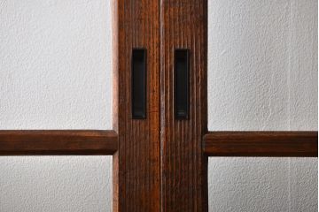 アンティーク　シンブルなガラス戸4枚セット(引き戸、建具)