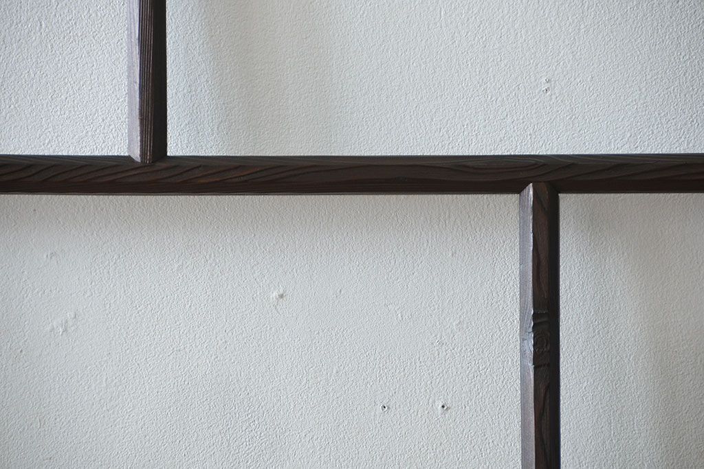 大正ロマン クリアガラス引き戸 2枚セット(パーテーション、ガラス戸、パネル、スクリーン)