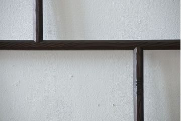 大正ロマン クリアガラス引き戸 2枚セット(パーテーション、ガラス戸、パネル、スクリーン)