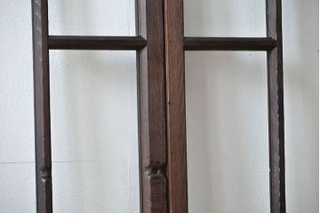 大正ロマン クリアガラス引き戸 2枚セット(パーテーション、ガラス戸、パネル、スクリーン)