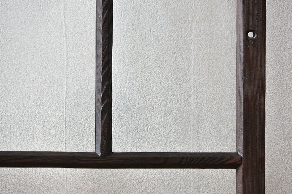 大正ロマン クリアガラス引き戸 2枚セット(パーテーション、ガラス戸、パネル、スクリーン)