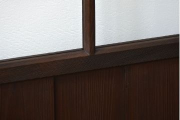 大正ロマン クリアガラス引き戸 2枚セット(パーテーション、ガラス戸、パネル、スクリーン)