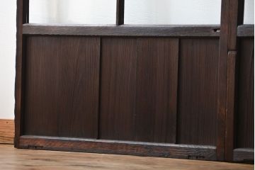 大正ロマン クリアガラス引き戸 2枚セット(パーテーション、ガラス戸、パネル、スクリーン)