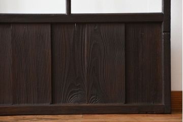 大正ロマン クリアガラス引き戸 2枚セット(パーテーション、ガラス戸、パネル、スクリーン)