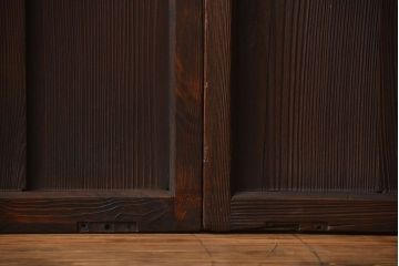 大正ロマン クリアガラス引き戸 2枚セット(パーテーション、ガラス戸、パネル、スクリーン)