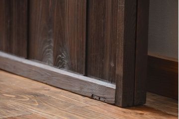 大正ロマン クリアガラス引き戸 2枚セット(パーテーション、ガラス戸、パネル、スクリーン)