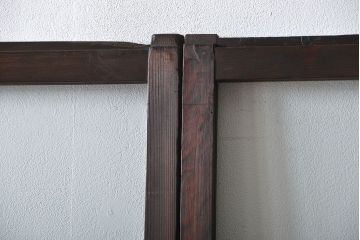 大正ロマン クリアガラス引き戸 2枚セット(パーテーション、ガラス戸、パネル、スクリーン)