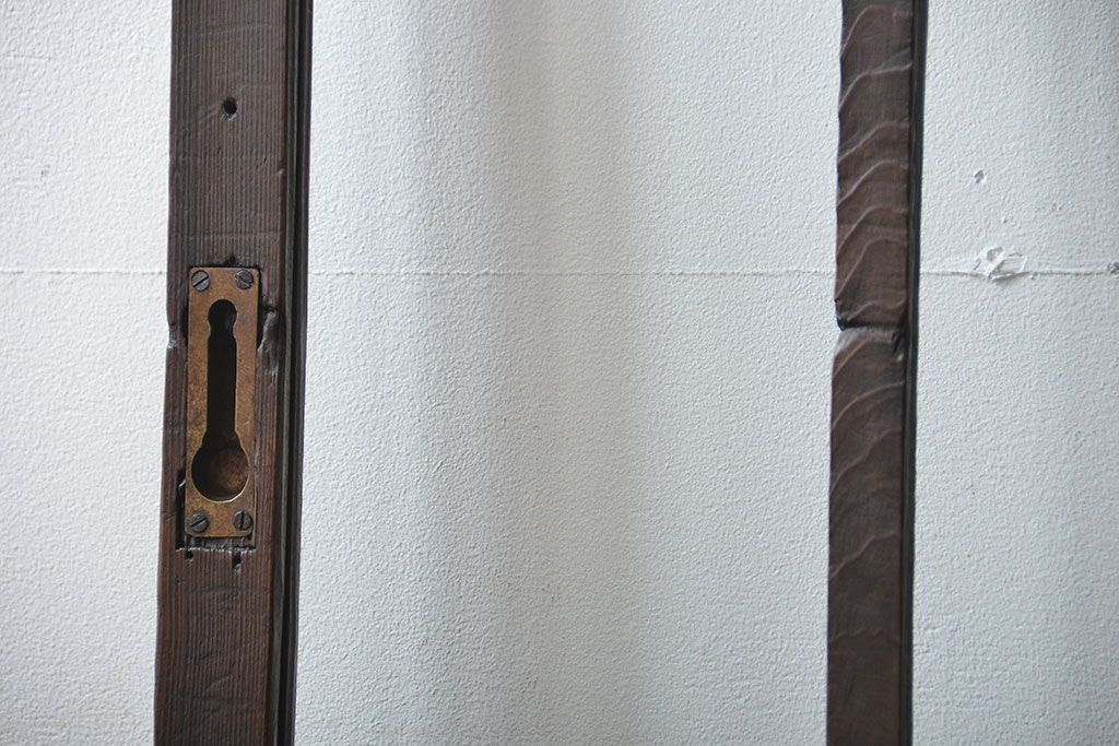 大正ロマン クリアガラス引き戸 2枚セット(パーテーション、ガラス戸、パネル、スクリーン)