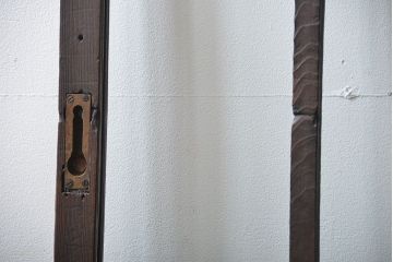 大正ロマン クリアガラス引き戸 2枚セット(パーテーション、ガラス戸、パネル、スクリーン)