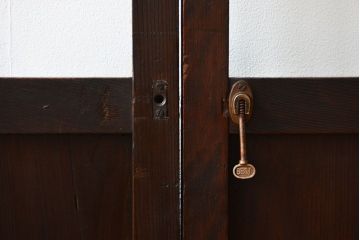 大正ロマン クリアガラス引き戸 2枚セット(パーテーション、ガラス戸、パネル、スクリーン)