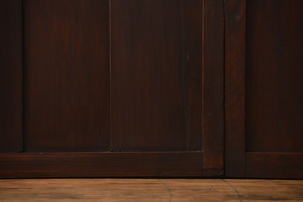 大正ロマン クリアガラス引き戸 2枚セット(パーテーション、ガラス戸、パネル、スクリーン)