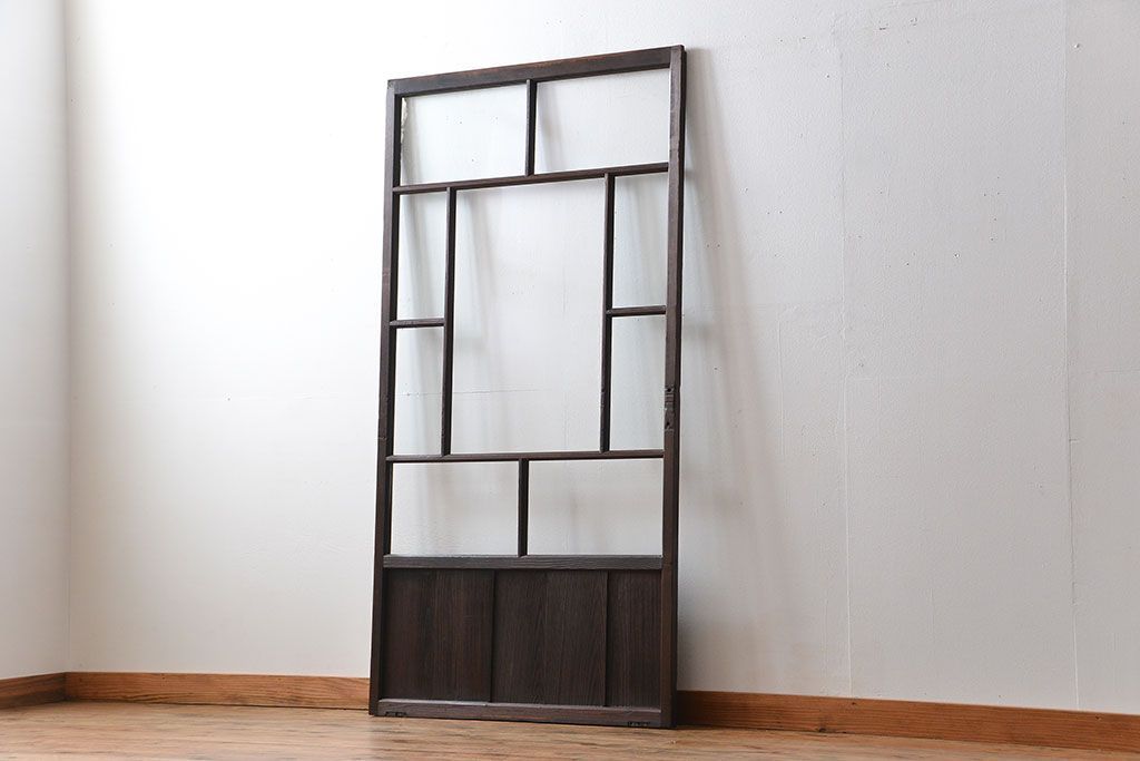 大正ロマン クリアガラス引き戸 1枚(パーテーション、ガラス戸、間仕切り)