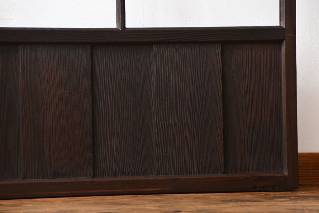 大正ロマン クリアガラス引き戸 1枚(パーテーション、ガラス戸、間仕切り)