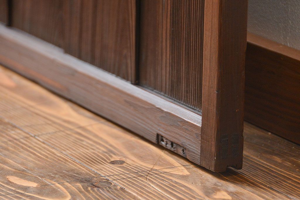 大正ロマン クリアガラス引き戸 1枚(パーテーション、ガラス戸、間仕切り)