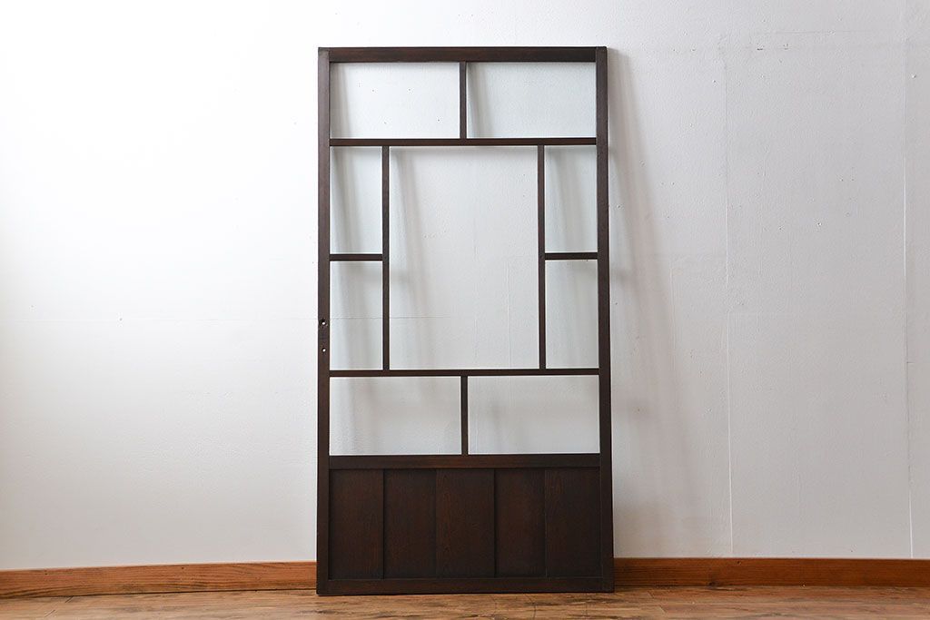 大正ロマン クリアガラス引き戸 1枚(パーテーション、ガラス戸、間仕切り)