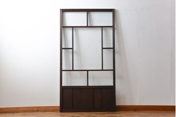 大正ロマン クリアガラス引き戸 1枚(パーテーション、ガラス戸、間仕切り)