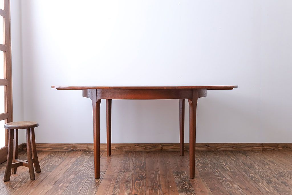 北欧家具　チーク材エクステンションテーブル(2)