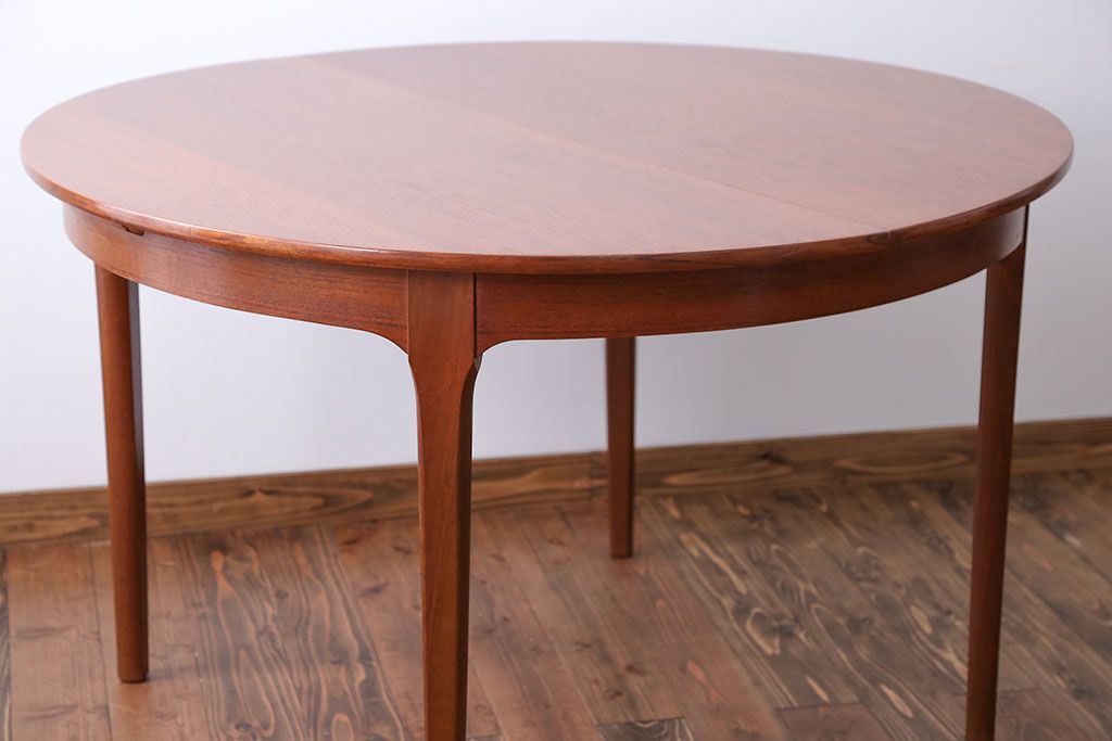 北欧家具　チーク材エクステンションテーブル(2)