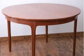 北欧家具　チーク材エクステンションテーブル(2)