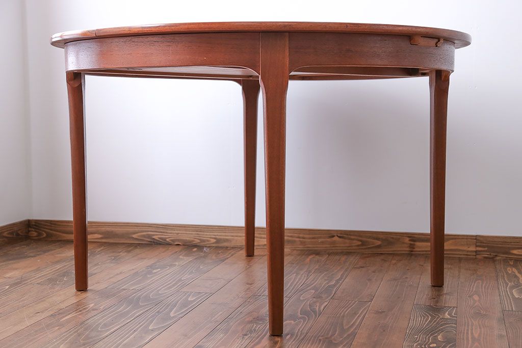 北欧家具　チーク材エクステンションテーブル(2)