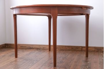 北欧家具　チーク材エクステンションテーブル(2)