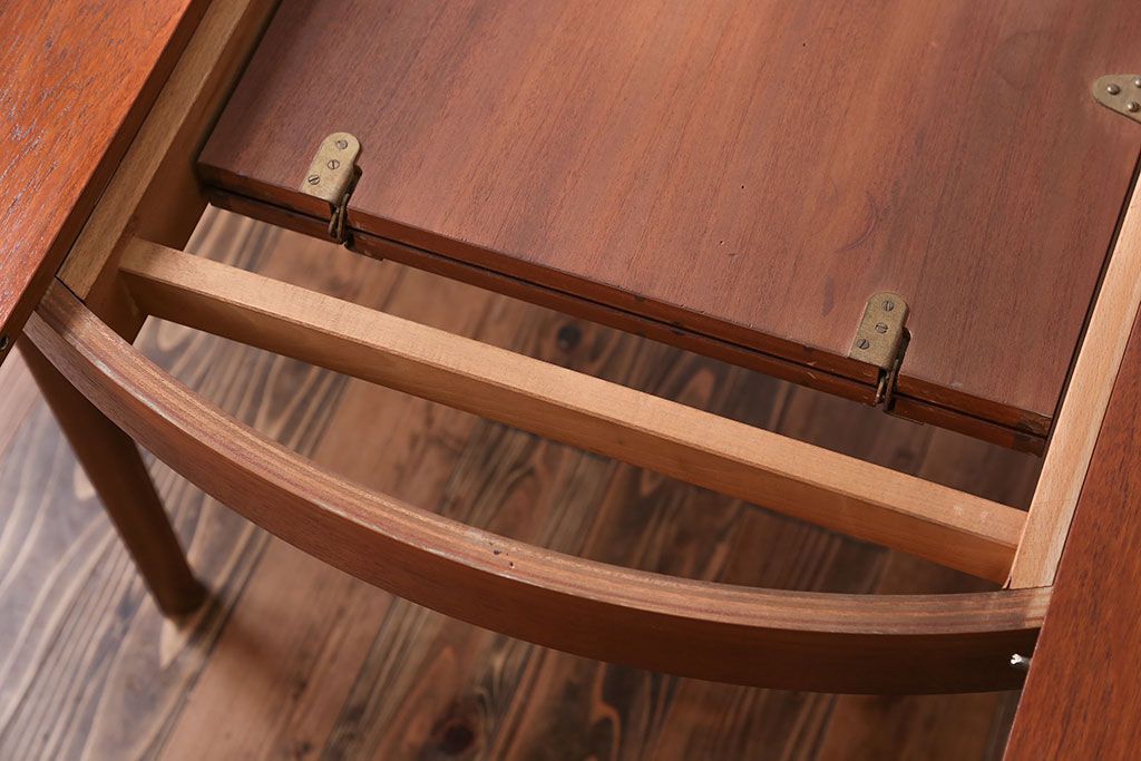 北欧家具　チーク材エクステンションテーブル(2)