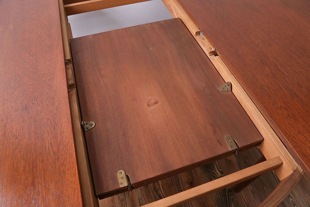 北欧家具　チーク材エクステンションテーブル(2)