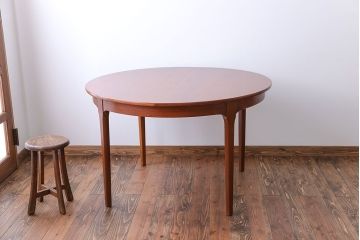 北欧家具　チーク材エクステンションテーブル(2)