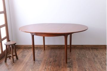 北欧家具　チーク材エクステンションテーブル(2)