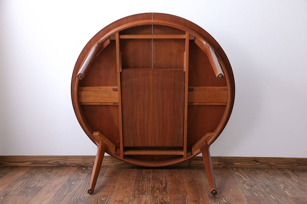 北欧家具　チーク材エクステンションテーブル(2)