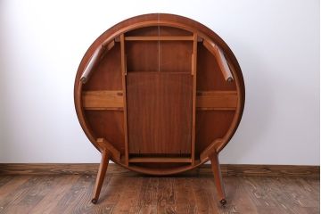 北欧家具　チーク材エクステンションテーブル(2)