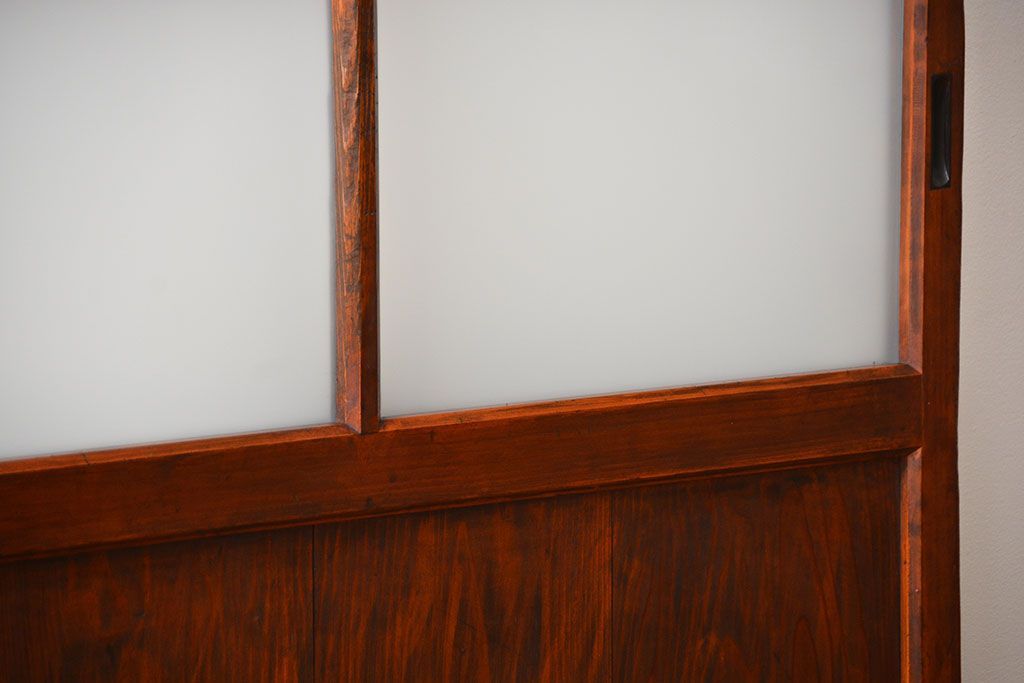 古民具・骨董 古風な室内用引き戸 2枚セット(ガラス戸・古民家・建具)