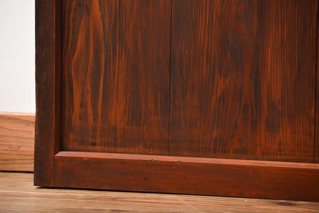 古民具・骨董 古風な室内用引き戸 2枚セット(ガラス戸・古民家・建具)