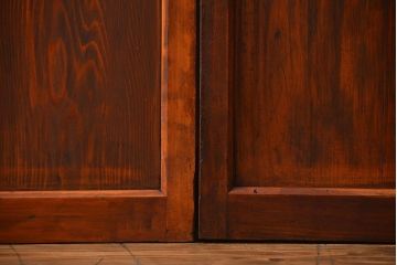 古民具・骨董 古風な室内用引き戸 2枚セット(ガラス戸・古民家・建具)