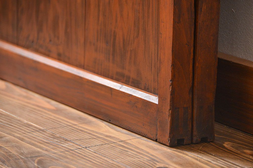 古民具・骨董 古風な室内用引き戸 2枚セット(ガラス戸・古民家・建具)