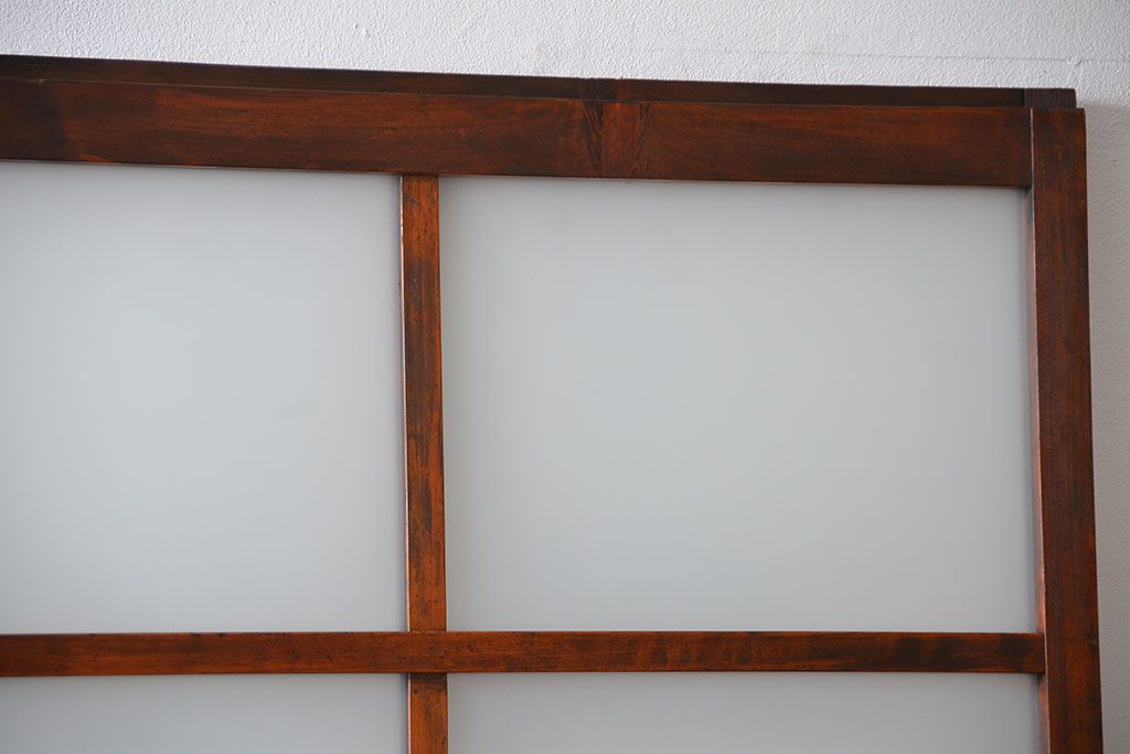 古民具・骨董 古風な室内用引き戸 2枚セット(ガラス戸・古民家・建具)