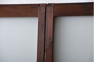 古民具・骨董 古風な室内用引き戸 2枚セット(ガラス戸・古民家・建具)