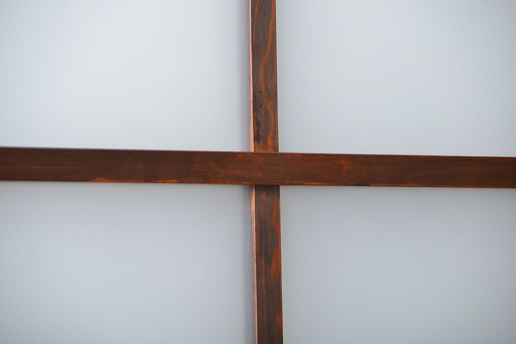 古民具・骨董 古風な室内用引き戸 2枚セット(ガラス戸・古民家・建具)