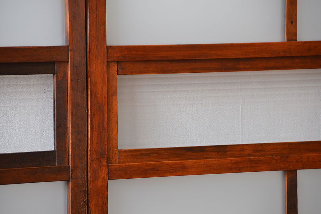 古民具・骨董 古風な室内用引き戸 2枚セット(ガラス戸・古民家・建具)