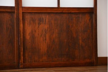 古民具・骨董 古風な室内用引き戸 2枚セット(ガラス戸・古民家・建具)